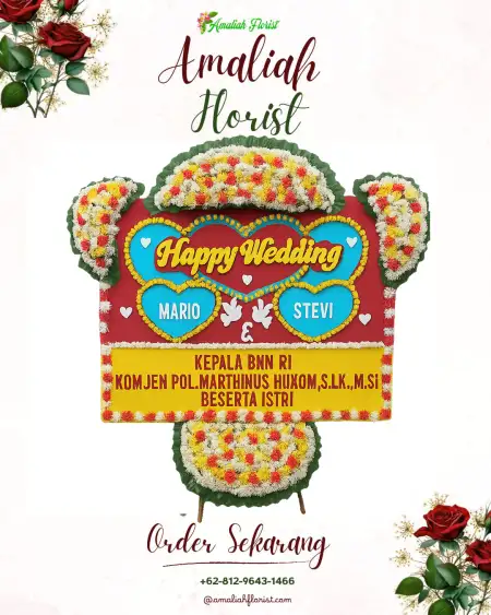 Papan Bunga Pernikahan Sumberwono